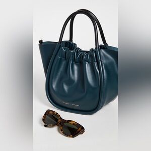 Proenza Schouler Small Ruched Crossbody Tote. Midnight Blue. Like New.